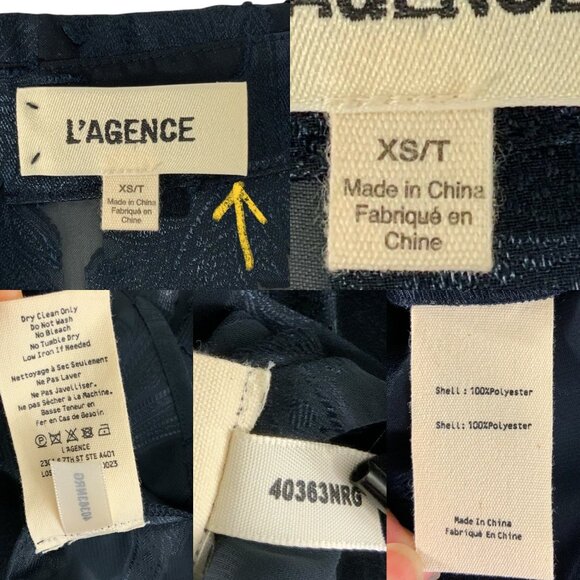 L'AGENCE Laurent Blouse XS Midnight Sheer Paisley Long Sleeve Button Front Sexy - Picture 4 of 11